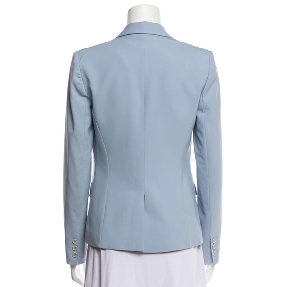 NEW Theory ‘Gabe B - Tailor’ Stretch Wool Blazer Jacket in Mist Blue - Picture 4 of 8